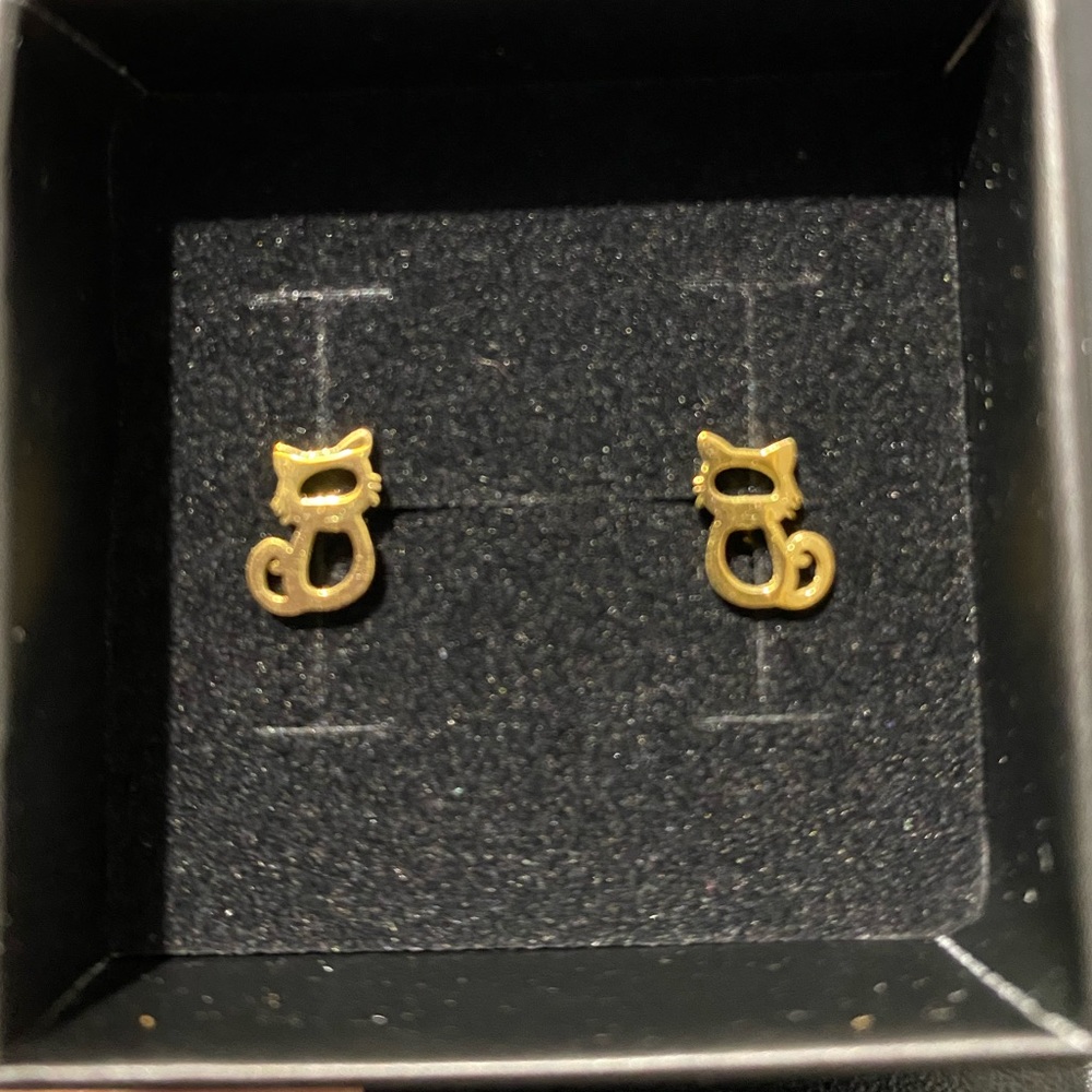 Feel Super Cute|Kitten Kitty Pet Stainless Steel Earrings Accessories Jewelry